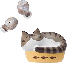 Radius HP-C28BT Neko True Wireless Earphones, Bluetooth Compatible, Fully Wireless, Left and Right Separation Type, AAC, Lightweight, Cats, Small Ears, Compact, Stylish, Cute Earphones, TWS