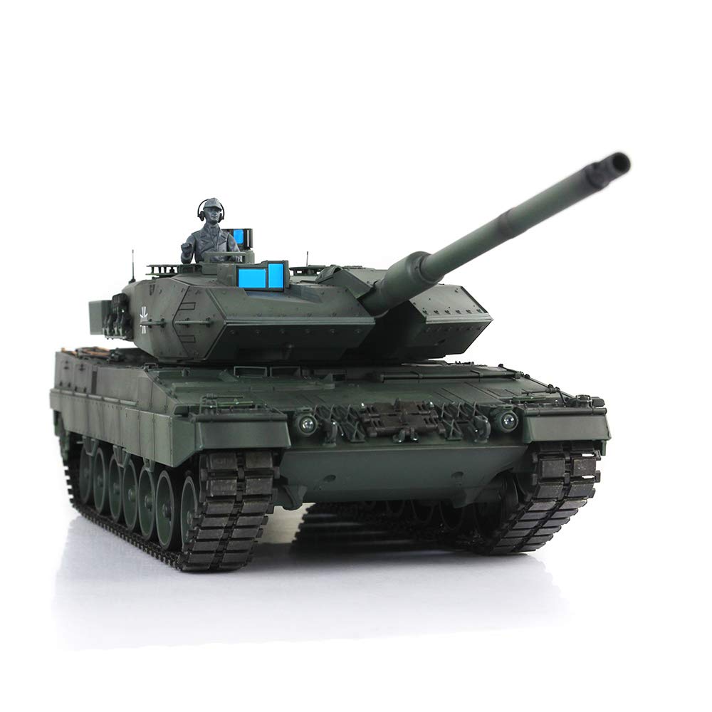 1/16 Henglong FPV 7.0 Leopard2A6 RTR RC Tank 3889 Metal Tracks Barrel Recoil Hobby adulto