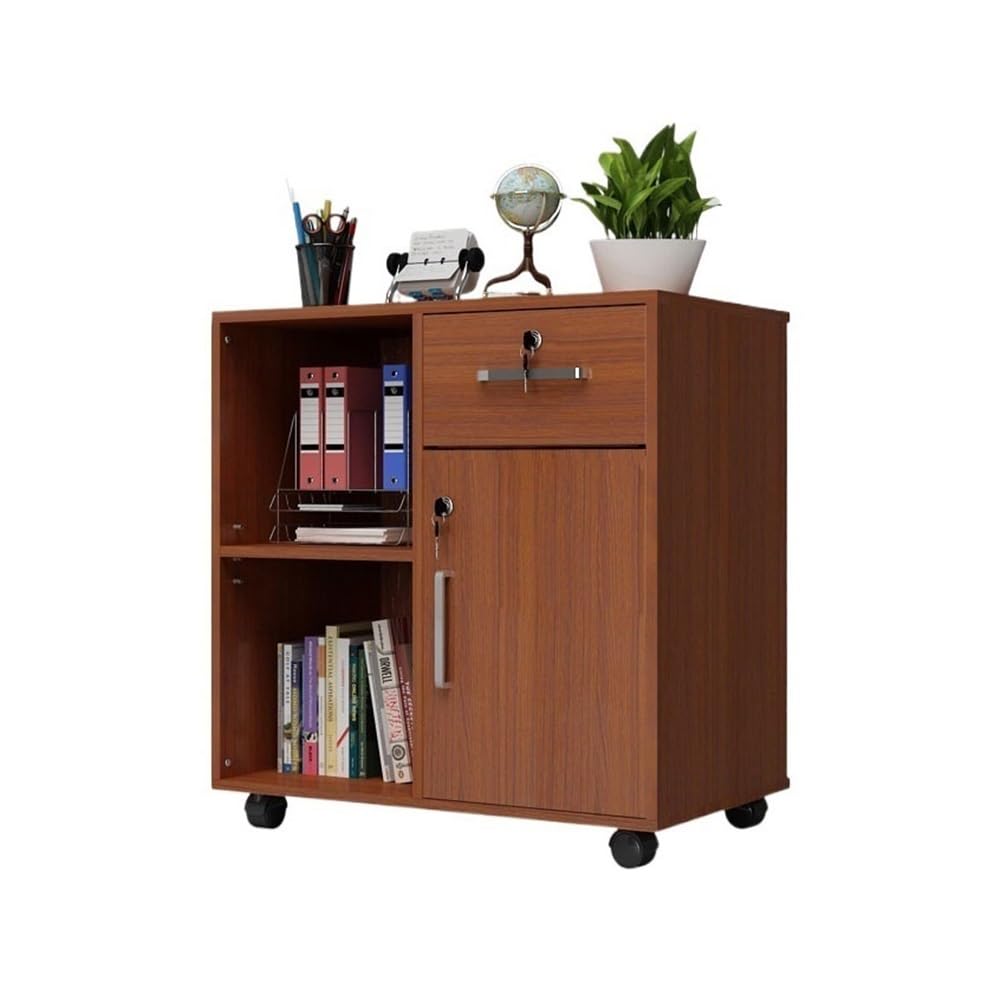 Rosso Mobile Blocco File Cabinet per Office Storage Data Cabinet con Stampante di Archiviazione Ufficio Organizzazione Cabinet Schedario per Documenti