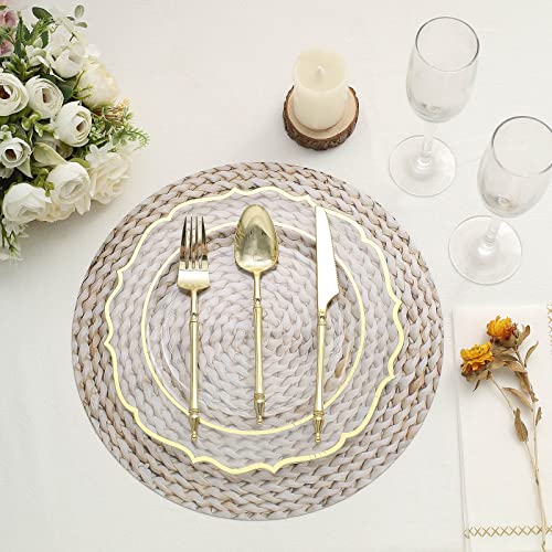 Platos desechables beige redondos 13 pulg pack 6 miniatura 4
