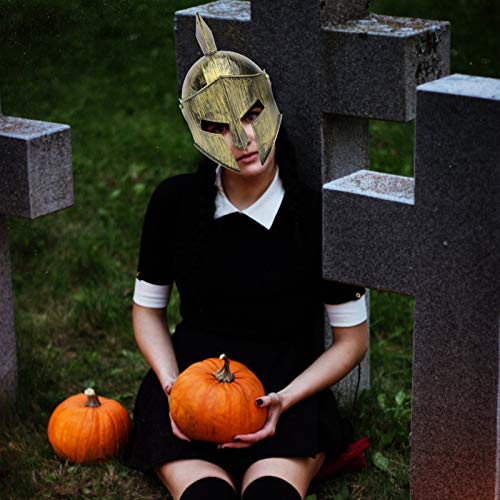 PretyzOOM Capacete Viking de PVC dourado medieval viking guerreiro chapéu pirata chapéu gladiatus, a