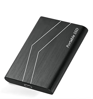 External Hard Drives 2TB Ultra-Thin Portable 2.5’’, USB-C Interface Suitable for Windows PC, TV, Smartphone and Tablet, Compatible with Most Devices（Black）