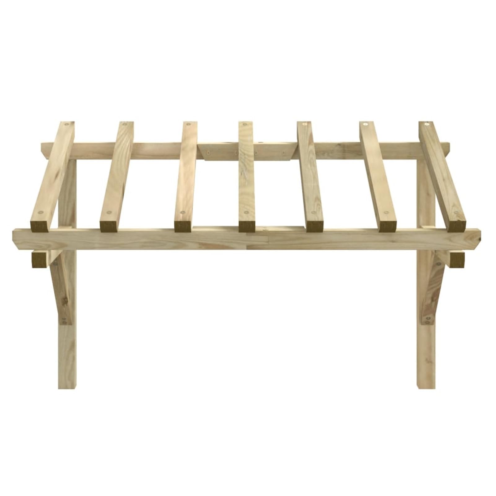 Homgoday Marquesina de madera para puerta, decoración rústica, 200 x 100 x 100 cm, modelo 49454