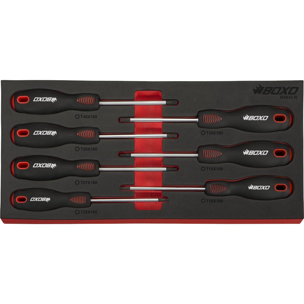 Torx Screwdriver Set 7 Pc in EVA Foam BOXO BX632-R