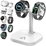 5. Contenu de la livraison : 1 support de chargeur 2 en 1, 1 manuel d'utilisation (adaptateur CA et câble de charge de montre non inclus).