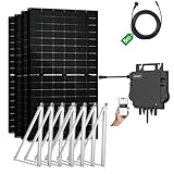 2000W Balkonkraftwerk mit Halterung (Wand) - Balkonkraftwerk 800W komplett...
