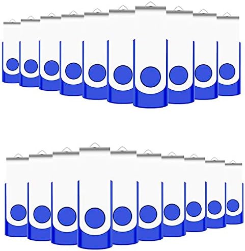 1GB USB Flash Drives 100 Pack, EASTBULL USB 2.0 Flash Drive Bulk Thumb Drive Pack Memory Stick Swivel Pen Drives (Blue)