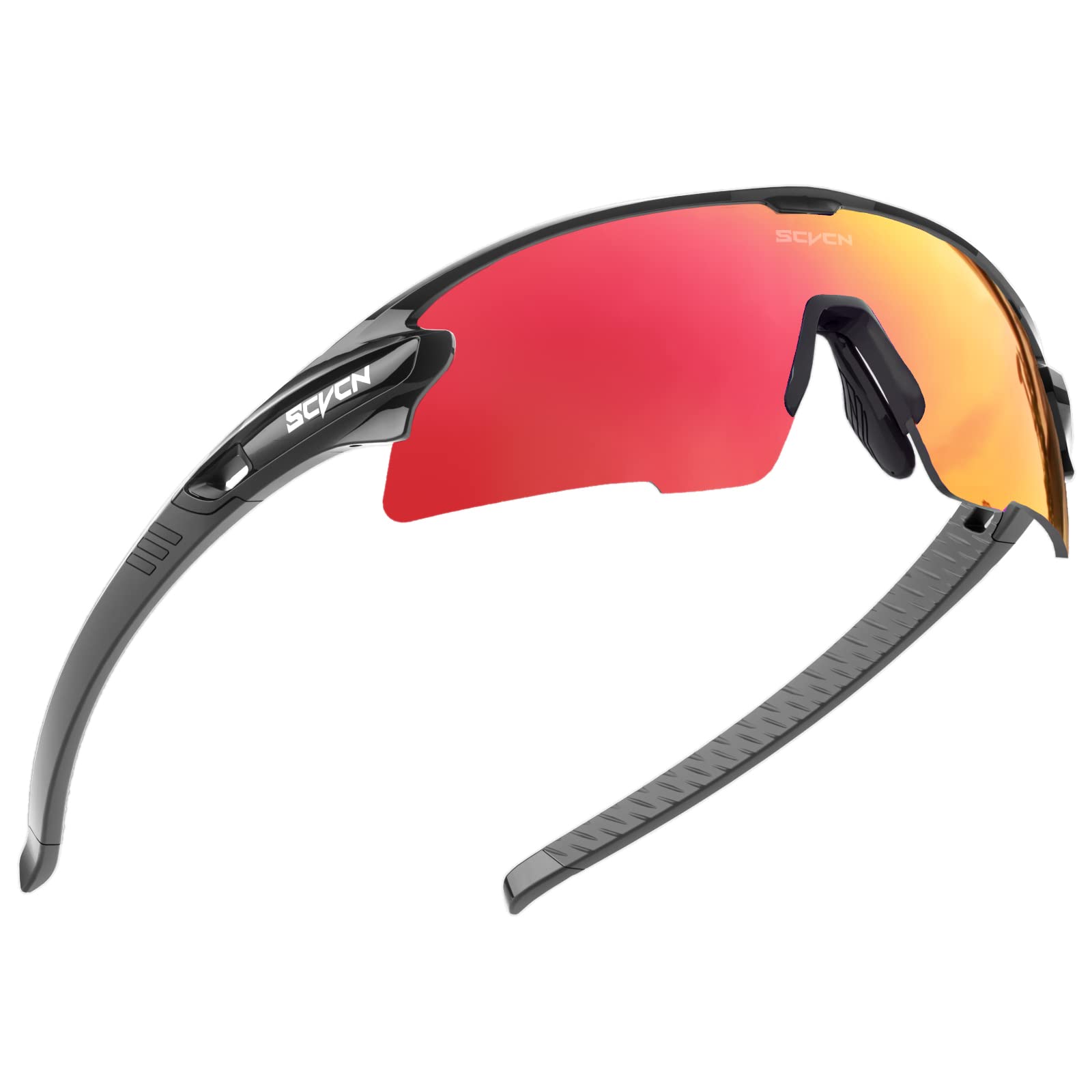 SCVCN Gafas de sol polarizadas Deportivas Ciclismo con 3 lentes intercambiables Hombres Mujeres