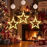 Aogled 3 estrellas LED para decoración navideña, color blanco cálido