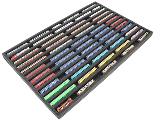 Insert en mousse échelle Z Feldherr avec 12 compartiments pour trains miniatures