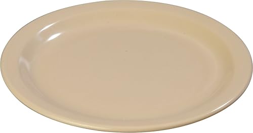 CFS 4350125 Dallas Ware - Plato de melamina 892 pulgadas de diámetro x 080 pulgadas de altura color marrón caja de 48