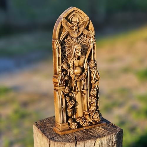 Estatua de Santa Muerte en Madera para Altar Hogar miniatura 6