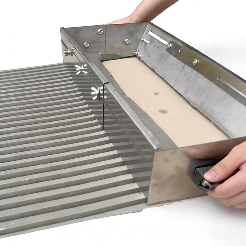 Truelle Crantée Réglable 400-800mm Peigne à Mortier avec Roues Niveleur De Carreaux Boîte Carrée Sable Plat Outil De Nivellement pour Carrelage Et Pavage