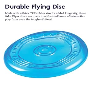 Petstages Orka Flyer Royal Blue Flying Disc Dog Fetch Toy Petstages Orka Flyer Royal Blue Flying Disc Dog Fetch Toy