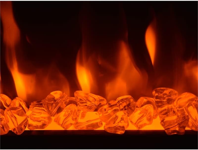 Miniatura 6 de Chimenea eléctrica montada en la pared de 32 pulgadas con control remoto y llama de 3 colores