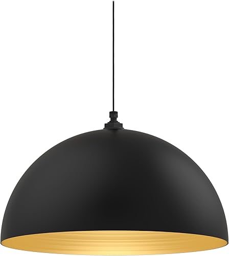 Steel Lighting Co. Westwood - Lámpara de almacén Montaje en techo Cúpula redonda de 24 pulgadas Luz de granero de acero grande fabricada en