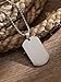 HAQUIL Silver Plated Stainless Steel Blank Dog Tag Necklace, Fashion Jewelry Gift for Men and Women