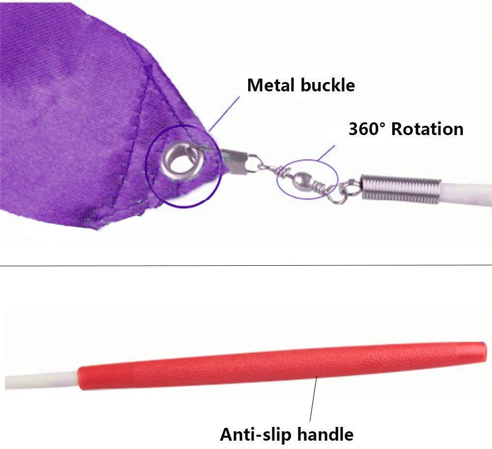 Tiptop Decoration Gymnastic Rhythmic Dancing Ribbon Streamer Stick (1 Piece) (Roaring Purple) 2