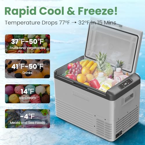 Image of Alpicool Car Refrigerator 12 Volt Portable Car Fridge 39 Quart(37 L Electric Cooler with AC /DC,Single Zone Car Refrigerator Freezer for Truck Van RV Camper SUV, Camping Boat Travel,-4~68F(CL40