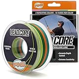 FINS Lead Core Trolling Fishing Line, Braided Sinking Line with Color Metered Depth Segments, Precision Trolling for Salmon, Trout, Walleye & Striped Bass, Abrasion Resistant