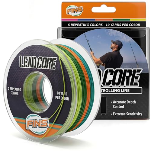 FINS Lead Core Trolling Line with Depth Segments