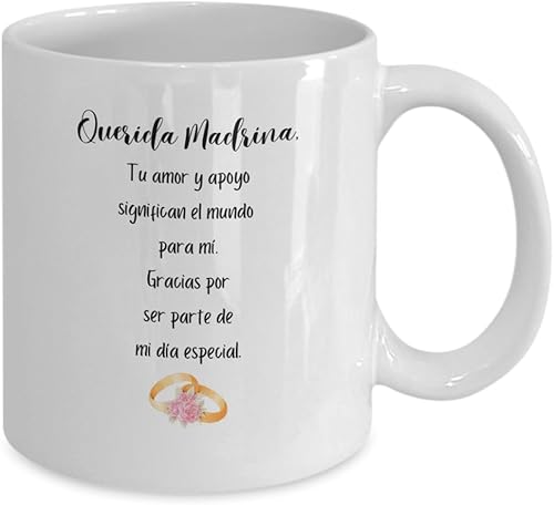 Miniatura 2 de Regalo De Boda Para Madrina De La Novia, Propuesta De Boda a Madrina De La Novia, Regalo De Boda a Madrina De La Novia, Regalo a Madrina, Taza de