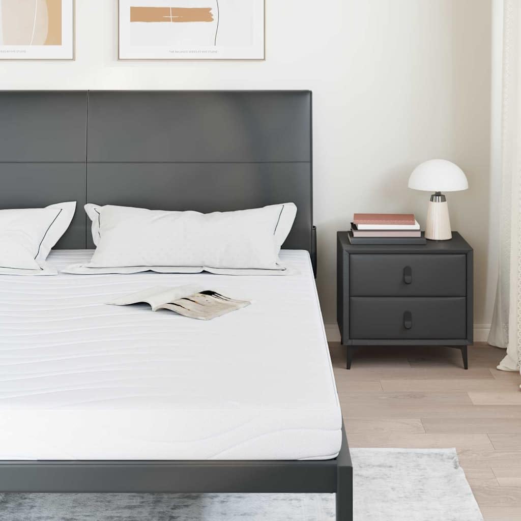 Materasso bianco 200 x 200 cm con memory foam a freddo, comfort per chi dorme sul fianco, adatto per chi soffre di allergie, altezza 13 cm