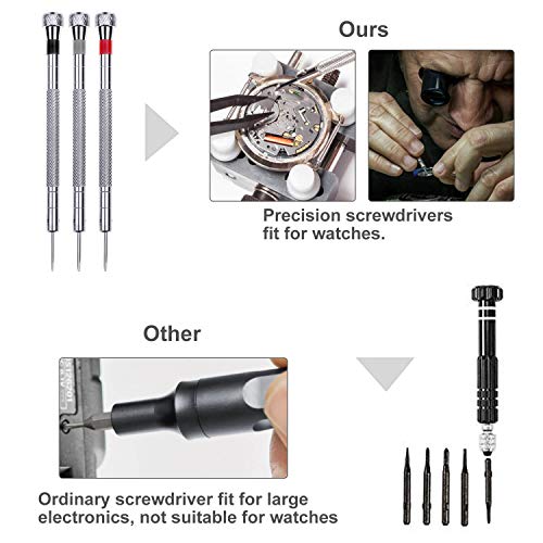 Watch Repair Kit, Anezus 187Pcs Watch Tool Kit with Watch Link Pin Remover Tools and Watch Back Case Remo   val Tools for Watch Strap Remover, Watch Battery Replacement, Watch Band Sizing, Watch Repair