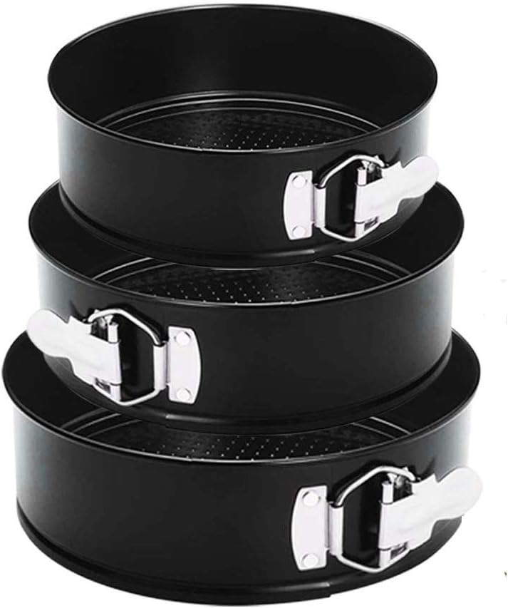Vessel Crew Aluminium Cake Baking Mould, Silver Round Shape Cake Mould (Set of 3)
