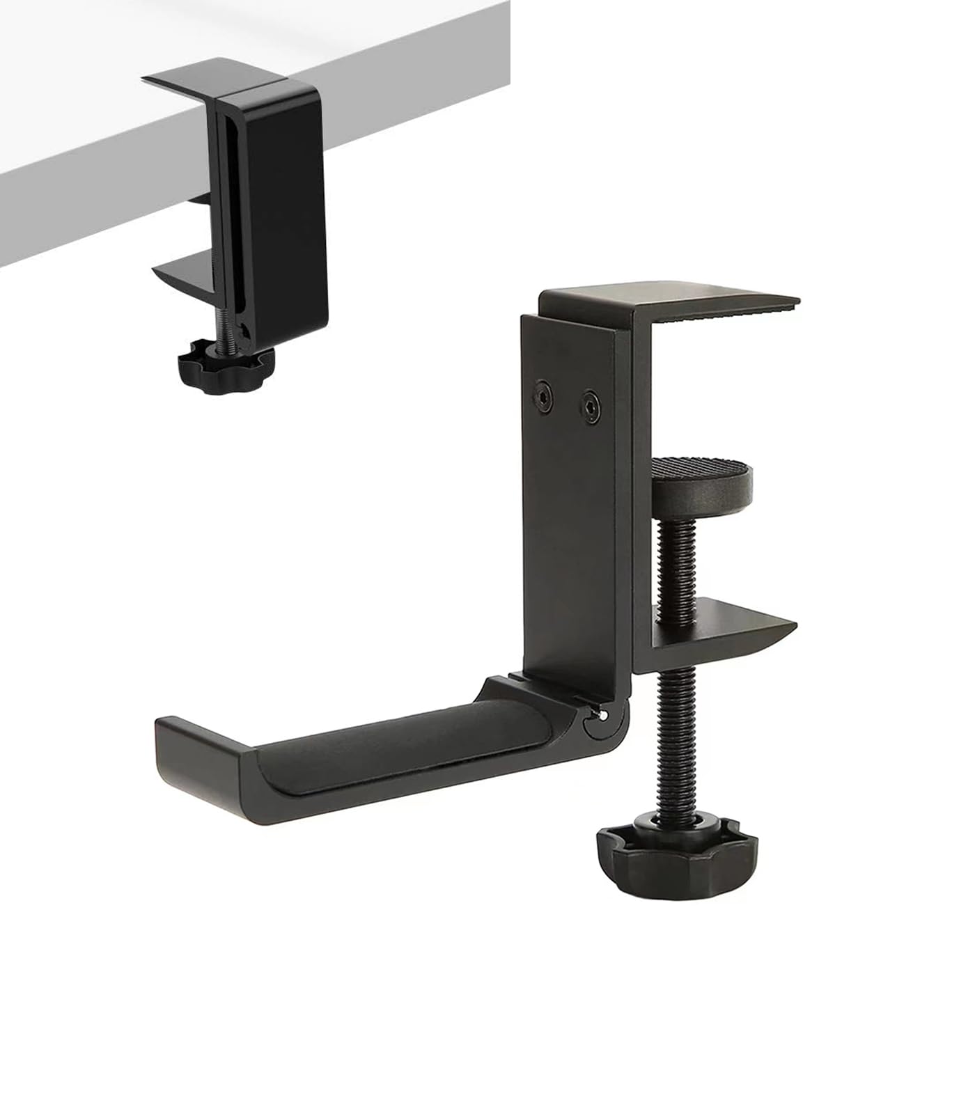 DAZLOR Weiyichuang Desk Headphone Hanger,Headphone Stand, Headphone Foldable Hanger Adjustable Headset Stand Clamp Mount Desk Hook