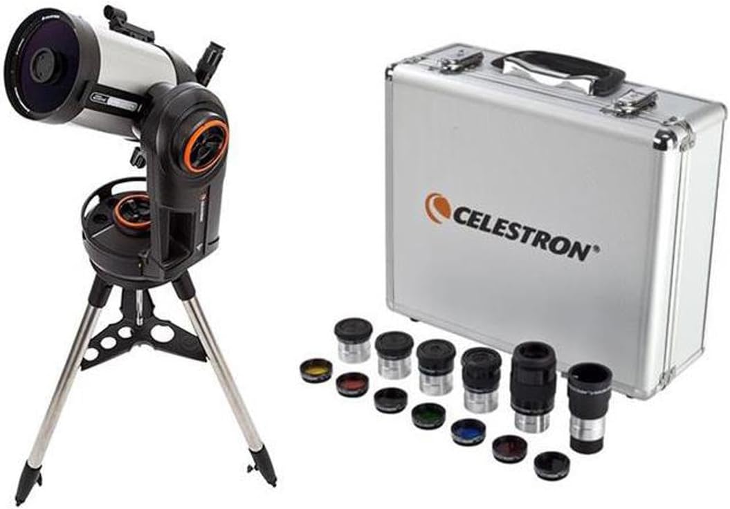 Celestron NexStar Evolution 6, Schmidt-Cassegrain Telescope with Integrated WiFi - Deluxe Accessory Kit (5 Plossl Eyepieces, 1.25in Barlow Lens. Filter Set,