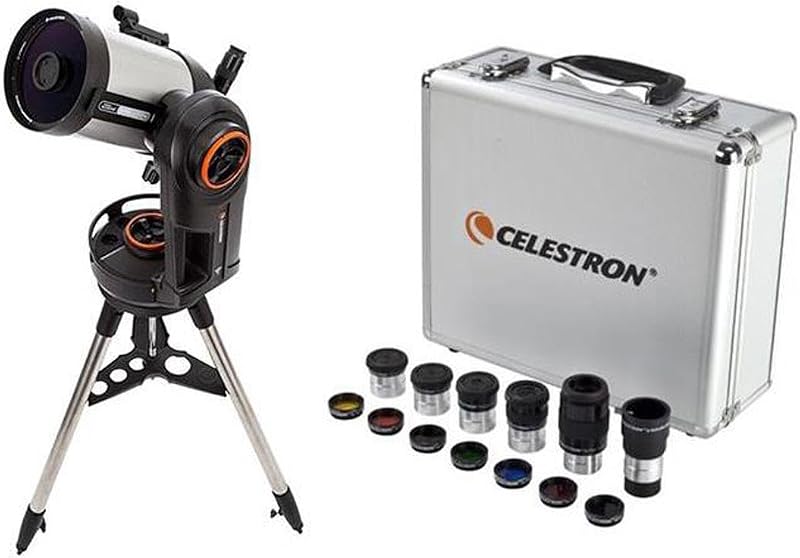 Celestron NexStar Evolution 6, Schmidt-Cassegrain Telescope with Integrated WiFi - Deluxe Accessory Kit (5 Plossl Eyepieces, 1.25in Barlow Lens. Filter Set,
