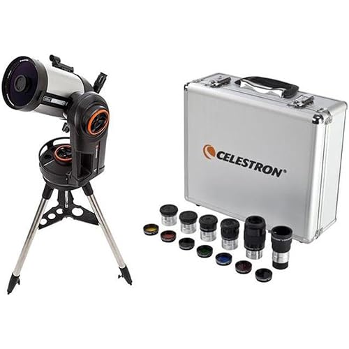 Celestron NexStar Evolution 6, Schmidt-Cassegrain Telescope with Integrated WiFi - Deluxe Accessory Kit (5 Plossl Eyepieces, 1.25in Barlow Lens. Filter Set,