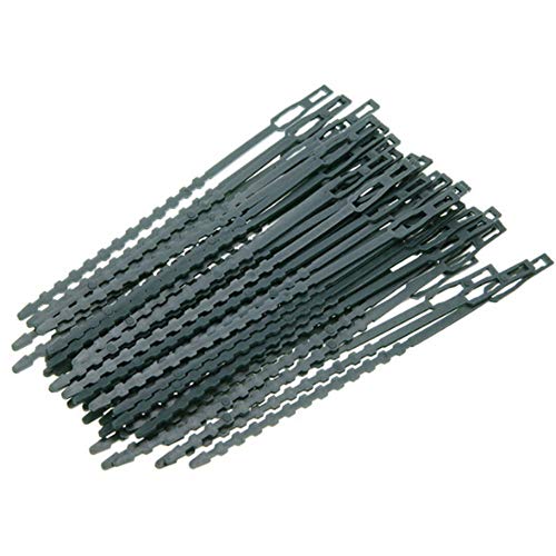 Preisvergleich Produktbild MAXGOODS 100 Stück Verstellbare Gartenpflanzen Halteklammern - Twist Krawatten, Gartenverschluss, Verbindet Pflanzen Reben Spalier für Tomaten Gemüse