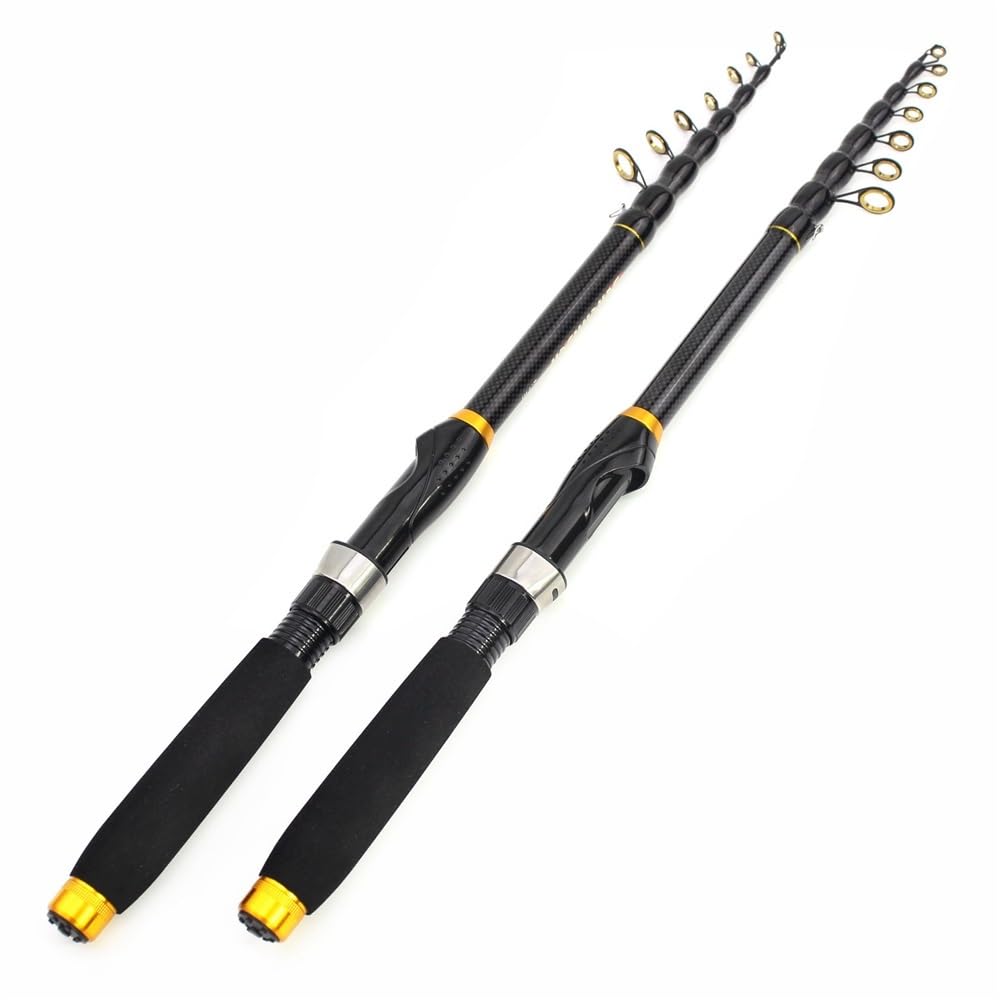 Canna da pesca, Canna da pesca portatile in carbonio mini - ultra corta for mare/Luya for carpe e pesci neri