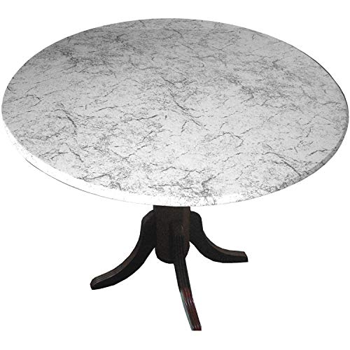 Table Cloth Round 36" to 48" Elastic Edge Fitted Vinyl Table Cover Classic