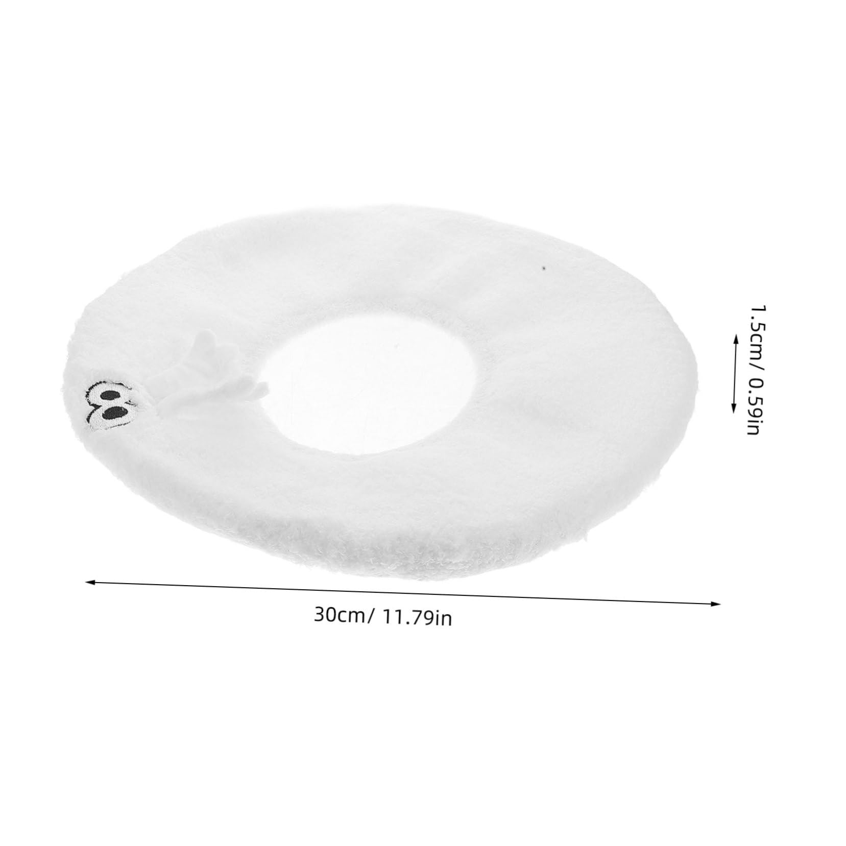 Cabilock Warm Cozy Thick Toilet Seat Pad Washable Bathroom Toilet Cushion Plush Seat Cover Home Toilet Pad Handle Easy-Clean Comfortable Decorative