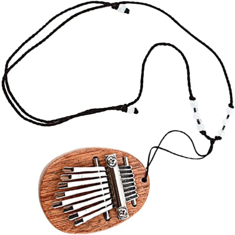 Yannaky Piano à Pouce, Piano Portable, 8 Touches Mini Piano à Pouce Kids o Instrument de Musique for Enfants Adultes débutants (Color : Brown)