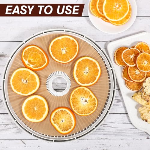 image for Kamehame 100pcs Dehydrator Sheets Round Parchment Paper with Hole Comp