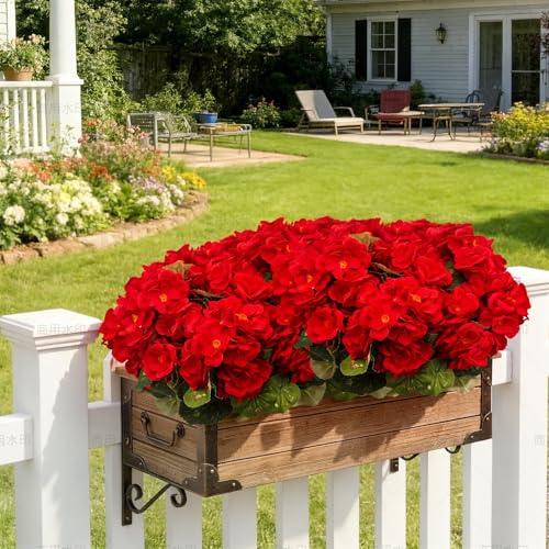 FULLMUSIC Artificial Flowers for Outdoor - UV Resistant & Realistic