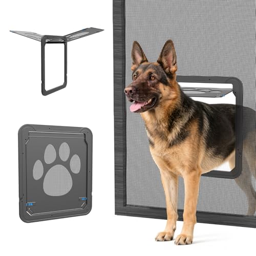 NAMSAN Haustierklappe Fliegengitter mit Magnet Hundeklappe für...