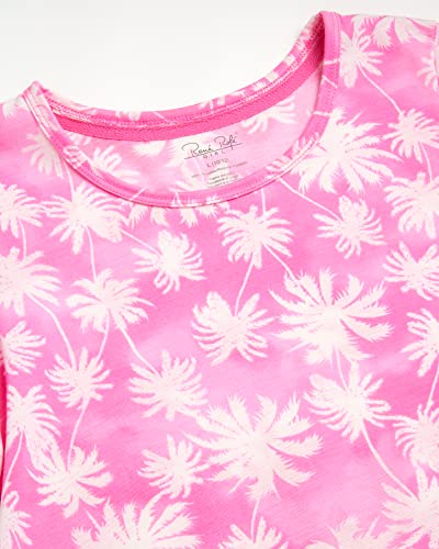 Rene Rofe Girls' Pajamas - Short Sleeve Sleep Shirt Nightgown (4 Pack), Size 10/12, Rose Mermaid/Aqua Palm #TOP3