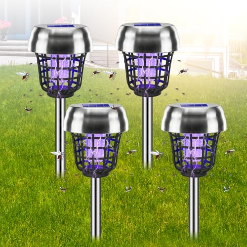 2026 New Solar Bug Zapper Outdoor, Mosquito Killer, Fly Traps Gnat Zapper for Small Flying Insect...