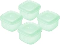 Vista 18 de Olababy Clear Sense - Contenedores de almacenamiento de silicona para alimentos para bebés, aperitivos, fórmula, puré, salsa y más, microplástico