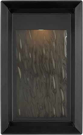 Visual Comfort Studio Collection Urbandale 14W 1 LED Light Outdoor Wall Lantern with Textured Black Finish