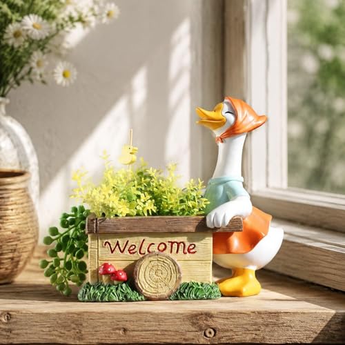Vase oie compact pour petits espaces - Pot fleurs stable contre le basculement - 8