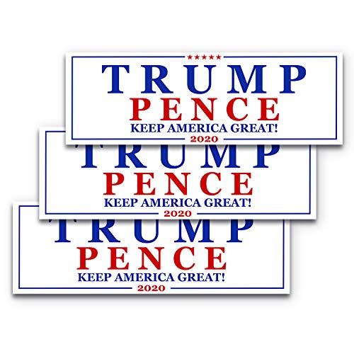 9x3 Trump Pence Sticker 3-Pack Keep America Great Sticker Trump Sticker 2020 Bumper Sticker Durable and Waterproof Republican Bumper Sticker Republican Bumper Sticker
