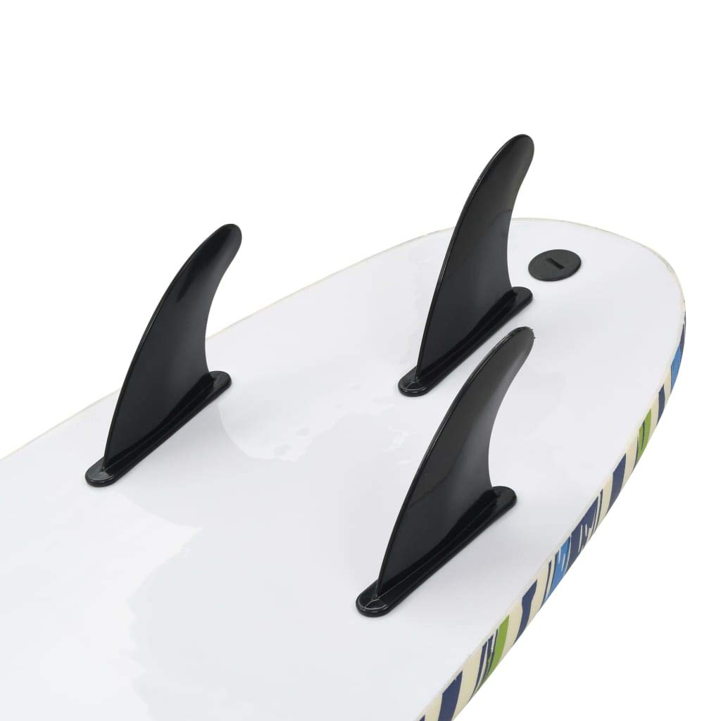 Festnight Planche de Surf avec Coussin de Traction pour Débutant Adulte 170 x 46,8 x 8 cm Design de Feuille