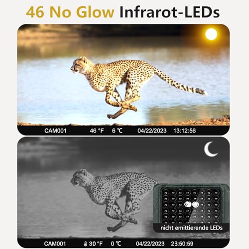 Aoomoon Wildkamera,60MP 4K Video Wildkamera mit Handyübertragung App,0.2s Schnelle Trigger...
