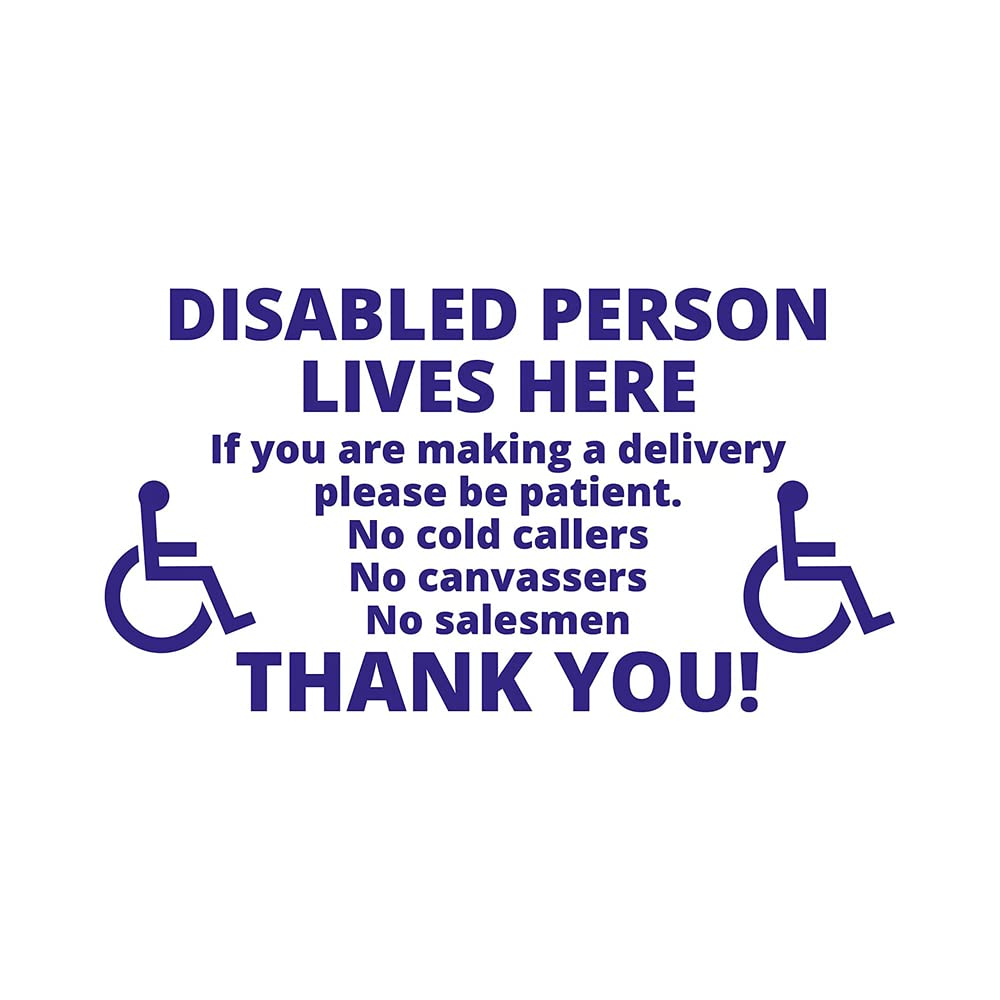 NA Disabled Person Lives Here Sticker Funny Vinyl Sticker Decal for Car Truck Window Bumper 20cm